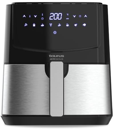 Taurus Freidora de aire TAURUS 973982000 Air Fry Digital 5S (AF1450XD) 5L 1450W Inox/Negro