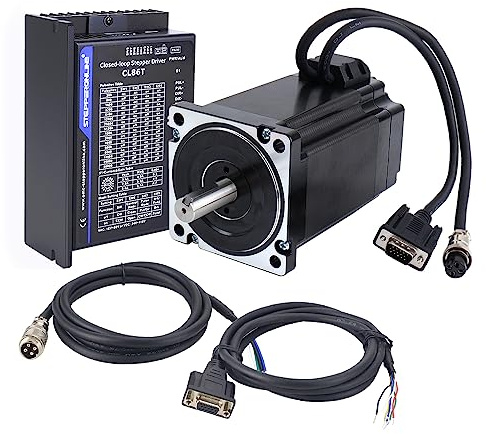 1 Achse Closed Loop Schrittmotor Kit 9,0 Nm Nema 34& Treiber CL86T-V41 | STEPPERONLINE, 1000PPR, 0~8,2A 24~80VDC für CNC Graviermaschine