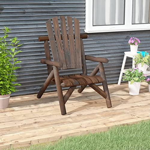 Festnight Adirondack Stuhl, wetterfester Gartenstuhl, Gartensessel aus Holz, Outdoor-Stuhl für Garten, Terrasse, 170 kg Tragfähigkeit