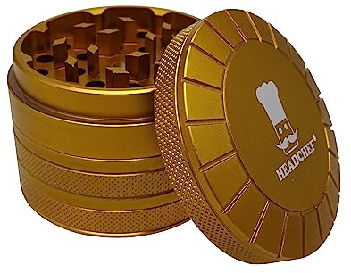 Headchef Sun Machine Grinder 4-Piece, Size 62 mm, Gold