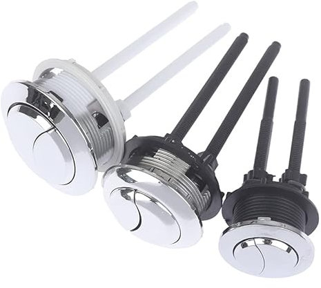 Bouton pour chasse d'eau WC Bouton poussoir chasse d'eau universelle siège de toilette Valve de réservoir d'eau Double 2 tiges salle de bain toilette interrupteur d'eau (Color : L)