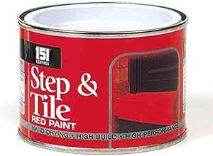 PEBBLE HUG 1x 151 Coatings Step & Tile Glossy Red Paint for Tiles, Wood, Metal, Concrete Top Coat Paint Ideal For Indoor and Outdoor (Pack of 1, 180 ML)