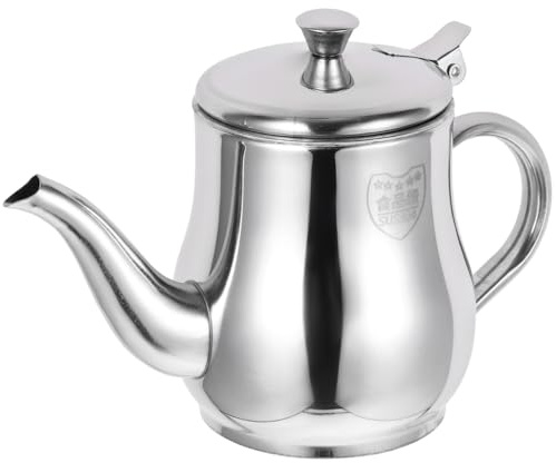 BIUDECO Stainless Steel Oil Container 13oz Oil Filter Pot