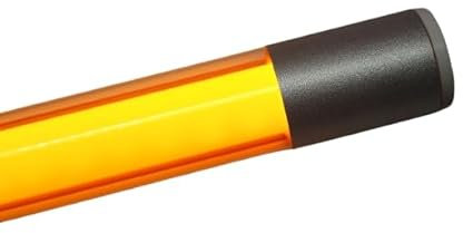 Lichtidee Deluxe Led Leuchtstab IP20 63cm orange 10Watt Party Deko Schaufenster farbig bunt mit weißem Kabel und Schalter und silber Glitzer Folie