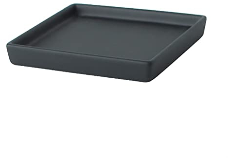 Pflanzenabtropfschale, Blumentopf-Untersetzer, Pflanzenschale, quadratischer Keramikboden, Wohnzimmer, Blumentopf-Tablett, Büro-Wasserschale, Zuhause, auslaufsicher, Farbe: Gold, verdickte Bodenhalter