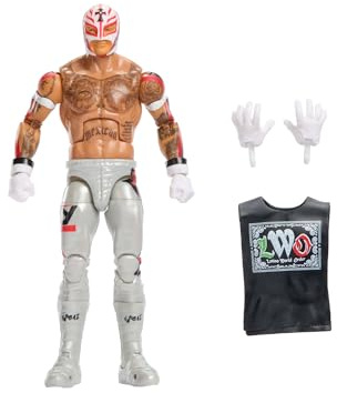 Mattel WWE Elite Action Figure & Accessories, Series #125 Set, 6-inch Collectible Rey Mysterio with 25 Articulation Points & Swappable Hands