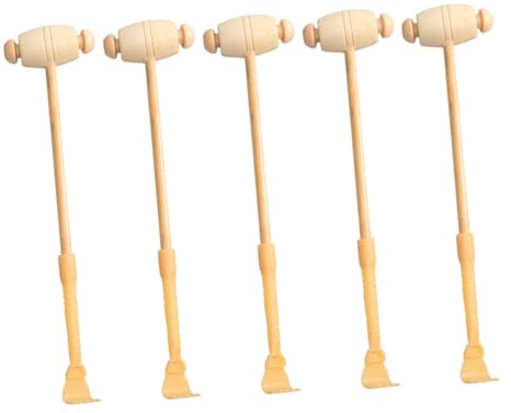 PACKOVE 5 Piezas Rascador De Espalda De Madera De Dos Cabezas Unidades Martillo De Masaje De Masaje Rascador El Hogar Gimnasio