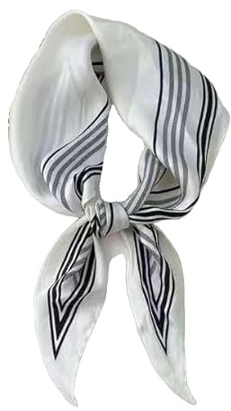 GIMIRO satinscarf 120 cm x 36 cm romb färgglada halsdukar blommig band modetillbehör för hattar, kavajer, blusar, klänningar, kjolar, midjeband, slipsar, 120cm x 36cm