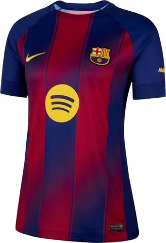 FC Barcelone HJ5095 Maillot de Football réplique du Maillot de Football avec Technologie Dri-FIT pour Femme 2025/26 Stadium Home Nike