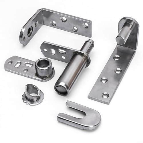 Charnières de porte en acier inoxydable robustes pour intérieur de placard en bois - Portes moustiquaires lourdes pour charnières pivotantes avec fonction de fermeture automatique Bru (L)