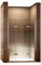 i-flair Doppelfalttür Verstellbereich von 68-72 cm Höhe: 195 cm Duschabtrennung aus 6 mm durchsichtigem ESG Sicherheitsglas mit Nanobeschichtung
