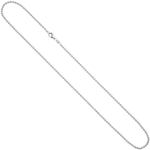 1,2mm Kugelkette diamantiert Kette Halskette Collier aus 925 Silber 38cm