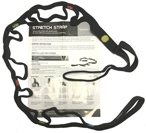 Therapist's Choice Stretch-Gurt mit Schlaufen zur Erhöhung der Flexibilität, dynamisches Dehnungswerkzeug für Sportler wie Tänzer, Cheerleader, Turner, Pilates und Yoga, elastisches Stretch-Band.
