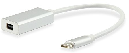 Equip 133457 Adaptador de Cable USB Type C Mini DisplayPort Blanco - Adaptador para Cable (USB Type C, Mini DisplayPort, Male Connector/Female Connector, 0,15 m, Blanco)