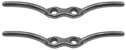 US Stainless Stainless Steel 2 Pieces Stainless Steel 316 Rope Cleat 4.5 Marine Grade Boat Deck or Flagpole