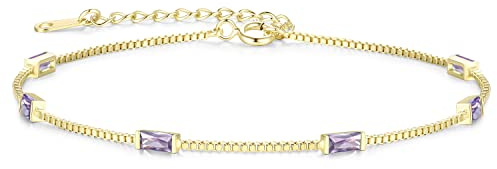 LOUISA SECRET Armband Damen doppelt geschichtet mit Zirkonia Anhängern | 925 Sterling Silber Gold Armbänder Verstellbar Valentinstag Muttertag Geburtstags Weihnachts geschenke für Sie Frauen