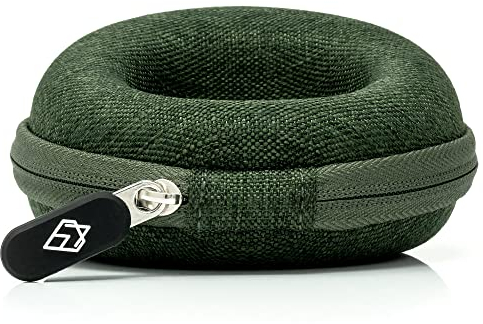 AKIELO Uhrengehäuse – Reise Uhrenbox Reinigungstuch und Geschenkbox – Für Männer und Frauen Armbanduhren und Smart Watch bis 54mm (Waldgrüne Ausgabe)