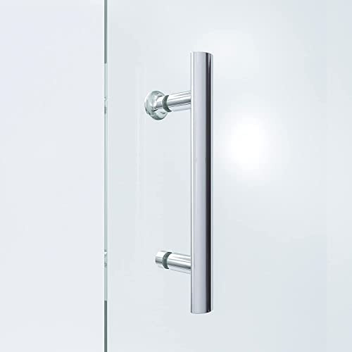 AQUALAVOS Dusch-Türgriff Duschtürgriff Bügelgriff Stangengriff Edelstahl Chrom Griff für Duschtür Glastüren Schiebetür Glasduschtür 145 mm Lochabstand