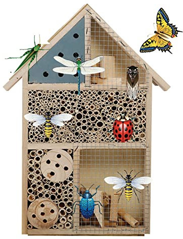 Limitoll Holzhotel | -Gartenhotel, Garten-Bienenhaus, hängende Hotels für Gärten, Damen, Florfliegen,