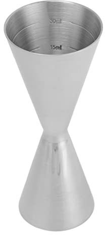 Taza Medidora de Vino, Jigger de Acero Inoxidable de Estilo Japonés Integrado, Diseño Ergonómico, Hermoso para Barra Casera (30 a 45ml)
