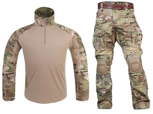 ZMIN G3 Uniform Kampf Shirt Hosen Mit Knie Pads Militär Uniform Taktische Paintball Jagd Kleidung Bdu Camo Multicam XL