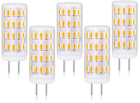 Tupolife GY6.35 LED Dimmbar LED Steckbirnen 12V 3W Warmweiss 3000K, ersatz GY6.35/G6.35 30W-35W Halogen Stiftsockellampe, 350LM AC/DC 12-24V, 5 Stück