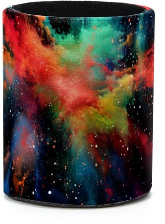 Make-up-Pinselhalter, Bleistiftbecher, Stiftebecher, abstrakter Galaxienebel, Schreibtisch-Stifthalter