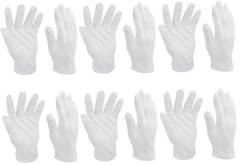 Hohopeti 10paare Baumwollhandschuhe Weiß Atmungsaktive Arbeitshandschuhe Schutzhandschuhe Für Gartenarbeit Und Industrie-etikette-handschuhe Bequeme Einheitsgröße Handschuhe