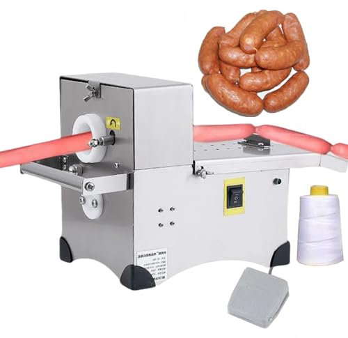forplubossmmp Sausage Tying Machine for Commercial, Hot Dog Knotting Maker With Two Modes(Tying & Winding), Hot Dog Binding Tools Wire Tying Maker for Ham Sausages, Kitchen Sausage Processor