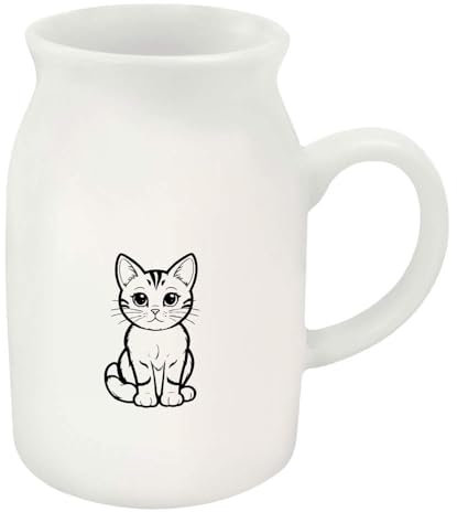 Azeeda 300ml 'Cute Tabby Cat' Ceramic Milk Jug (MJ00014521)
