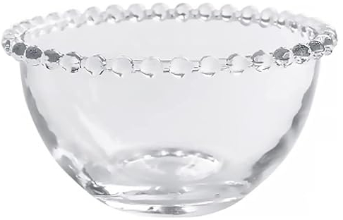JCAKES Fruit Bowls Fruit Basket Fruit Bowl Glass Fruit Bowl Pearl Edge Design Chic Vegetable Fruit Plate Transparent Storage for Living Room/Kitchen Vegetable