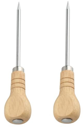CIYODO 2stücke Eisschaber Mit Holzgriff Für Kühlschrank EIS Entfernung Eiswürfel Zerschlagen Werkzeug Für Barkeeper Und Haushalt Edelstahl Qualität Langlebig Sicher