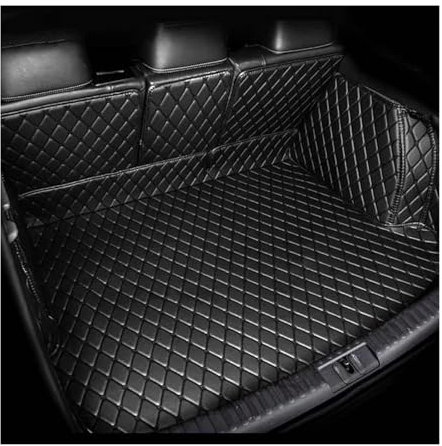 NYSQOFMB Voiture Coffre Tapis pour BMW X5 F15 F85 5 Places 2014-2018 Tapis Coffre Voiture en Cuir Tapis de Coffre Auto(Black 3D)