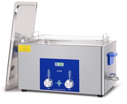 DK SONIC Industrial Ultrasonic Cleaner 22L Stainless Steel, 480W Commercial Sonic Cleaner with Encoded Timer,Heater&Basket, Multiple functions for Carburetors, Motorcycle Engines, Carburetors,Chains