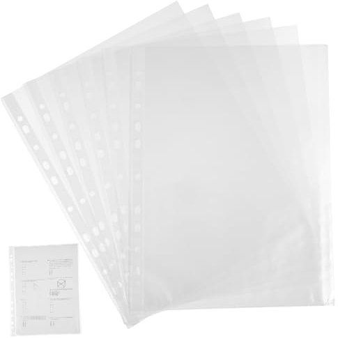 Generisch 100 Stück Blatt Aktenhalter durchsichtig Die Kette Schutz Tür Umschläge für Bargeld Verschluss Kunststoffhüllen für Papier Transparente Kunststoffhüllen von Binder Ordnerhüllen
