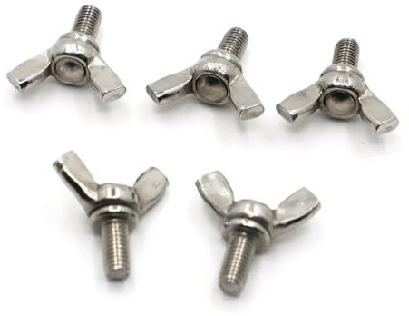 KSeSii 1–5 Stück Flügelschrauben Schmetterlingsschraube 304 Edelstahl M3 M4 M5 M6 M8 M10 Flügelkopf-Rändelschrauben DIN316(10mm,M5 5pcs)