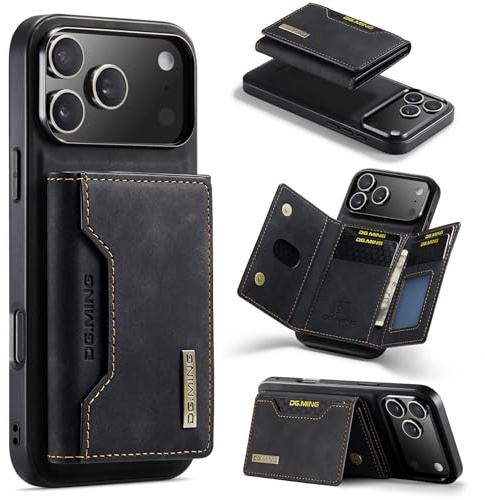 ZCDAYE for iPhone 17 Pro Max Case with Magnetic Wallet, Black | Premium Leather Phone Case with Card Holder, Powerful Magnets, Practical Cases for Women Man, Durable Protective Phone Cover