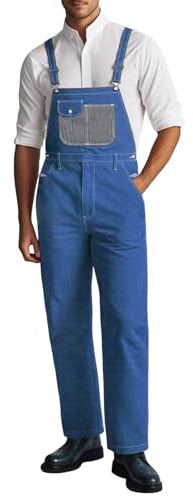 Bauzuoyo Salopette de travail pour homme - Avec bretelles réglables - Streetwear - Pantalon cargo - Coupe ample - Élégante et respirante - Vêtement de travail robuste