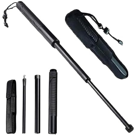 Leichte Und Langlebige Trekking,Trekkingstöcke schlagstock - Ski- Und Wanderstöcke teleskop,Legierung,Leicht,Robust Multifunctional Outdoor Tool That Can Be Carried at Any Time Black