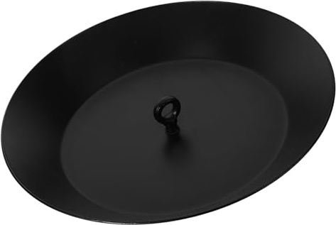 TOBBOMEY Bacino Sospeso in Alluminio per Catena della Pioggia Raccoglitore di Acqua Piovana per Esterni Piattino Rotondo per Irrigazione Giardino e Decorazione Fontana Esterna