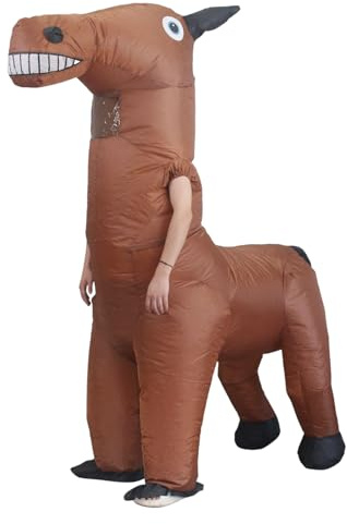 Genérico Traje de caballo inflable - disfraz de cuerpo completo, ropa humorística para festivales, equipo de disfraces para, accesorio de cosplay para adultos y adolescentes, ropa divertida para