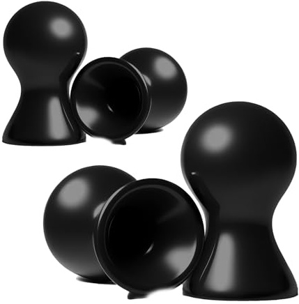Tétines pour femmes et hommes, tétines pour mamelons, lot de 4, pinces à tétons noires pour femmes, pour l'augmentation mammaire, tétines extra-puissantes, Clit-Sucker - tétine pour clitoris