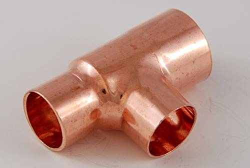 2x Kupferfitting Reduzier T Stück 28-22-22 mm 5130 Lötfitting copper fitting CU
