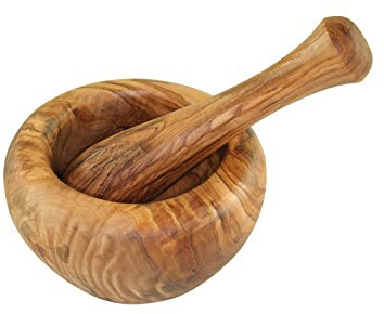 D.O.M.® Mortier en bois d'olivier env. 8 cm
