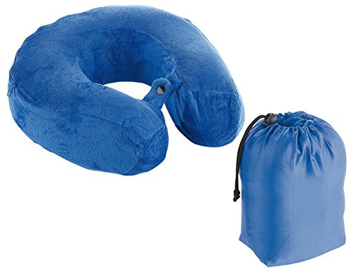 Newgen Medicals Nackenrolle Memory Foam: Memory-Foam-Nackenhörnchen mit Soft-Fleece-Bezug und Transport-Tasche (Orthopädische Nackenrolle, Ergonomisches Nackenkissen, Reise)