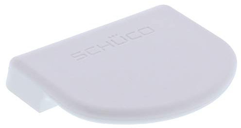 Schüco Balkontürgriff Aussen Ziehgriff + ToniTec Schraubenset Terrassentürgriff Weiß (RAL9016)