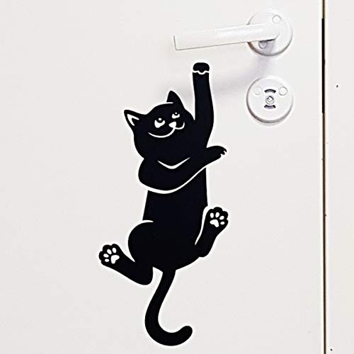 Gato Etiqueta de la Pared manija de la Puerta zócalo del Interruptor de luz Etiqueta de la Pared Vinilo Calcomanía Mural decoración del hogar Toma de Corriente Sala de niños Sala
