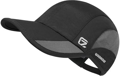 GADIEMKENSD Outdoor Running Hat Men's Cooling UPF50+ Womens Baseball Cap Sport Mesh Sun Hat Trucker Dad Hats Quick Dry Breathable Unstructured for Summer Camping Fishing Hiking Black M/L 7-7 1/2