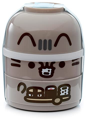 Caja de comida Bento Redonda Compartimentada Pusheen - Gato único