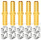 ERGAOBOY 5 pièces 13mm connecteur cannelé en laiton, raccord de tuyau droit 2 voies avec 10 pinces